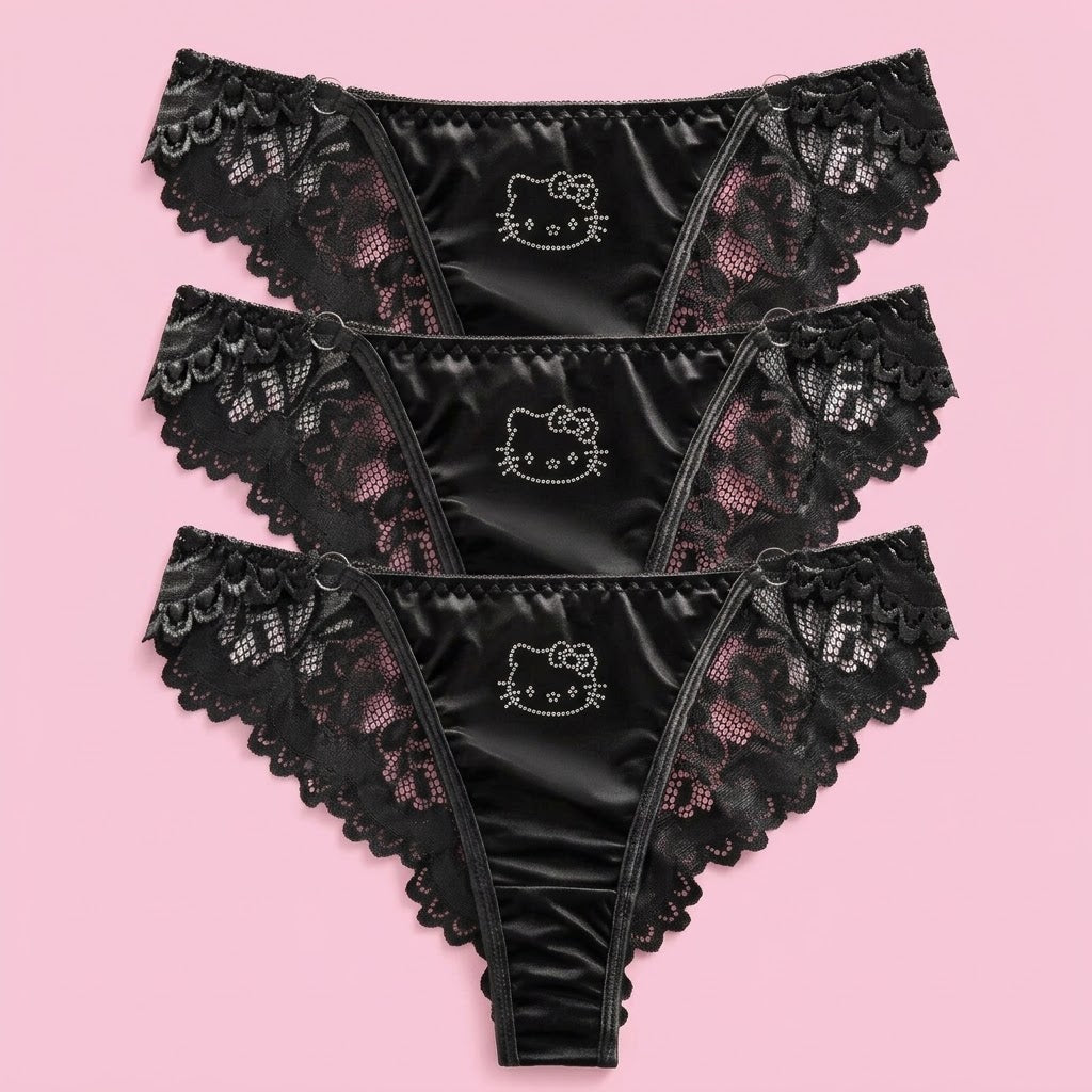 LoveKitty™ Black Slippers